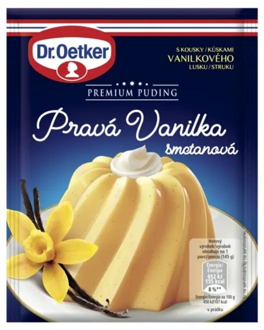 Dr. Oetker Premium Puding Pravá Vanilka smotanová