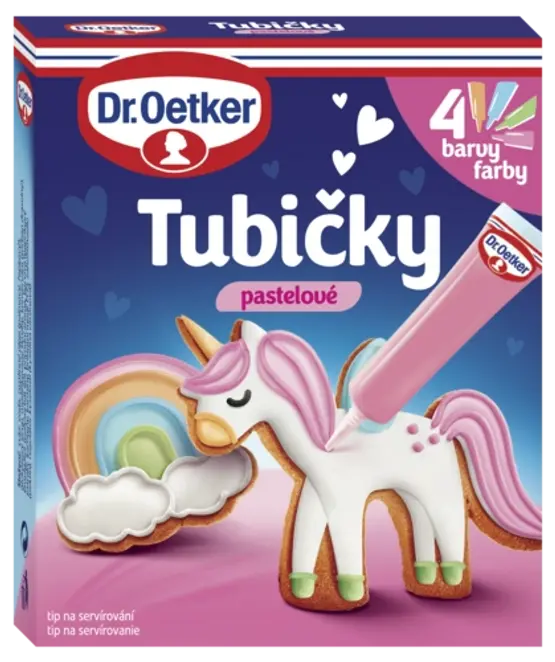 Dr. Oetker Tubičky pastelové 4 farby