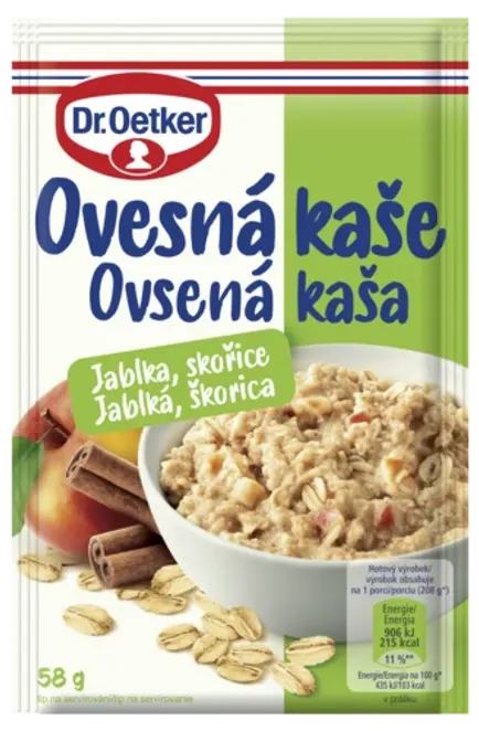 Dr. Oetker Ovsená kaša Jablká, škorica