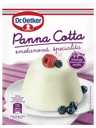 Panna Cotta s vanilkou Dr. Oetker