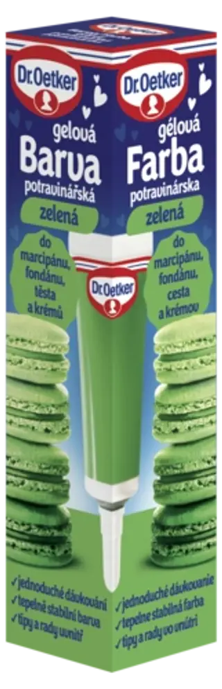 Farba gélová potravinárska zelená Dr. Oetker 