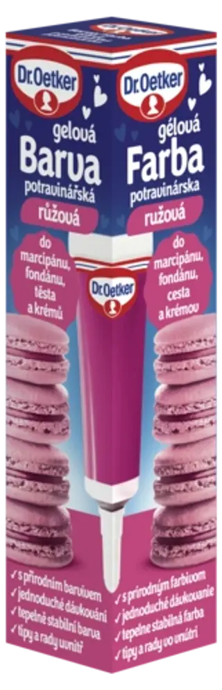 Farba gélová potravinárska ružová Dr. Oetker