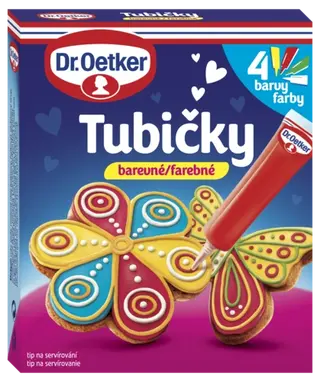 Tubičky na zdobenie 4 farby Dr. Oetker