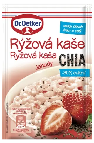 Ryžová kaša Jahody, CHIA Dr. Oetker