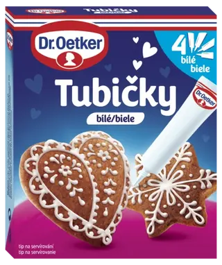 Tubičky biele 4 ks Dr. Oetker