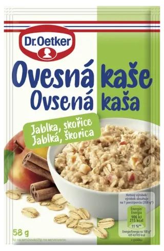 Ovsená kaša Jablká, škorica Dr. Oetker