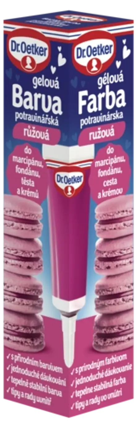 Farba gélová potravinárska ružová Dr. Oetker