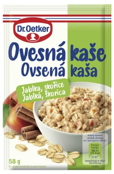 Ovsená kaša Jablká, škorica Dr. Oetker