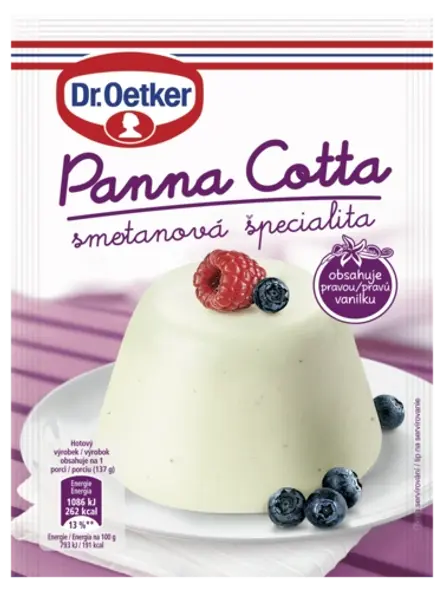 Panna Cotta s vanilkou Dr. Oetker