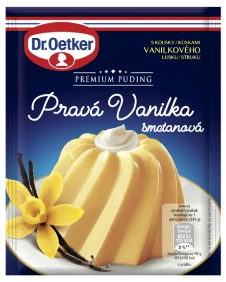 Premium Puding Pravá Vanilka smotanová Dr. Oetker