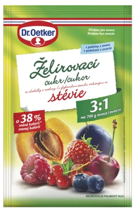 Želírovací cukor so stéviou 3:1 Dr. Oetker