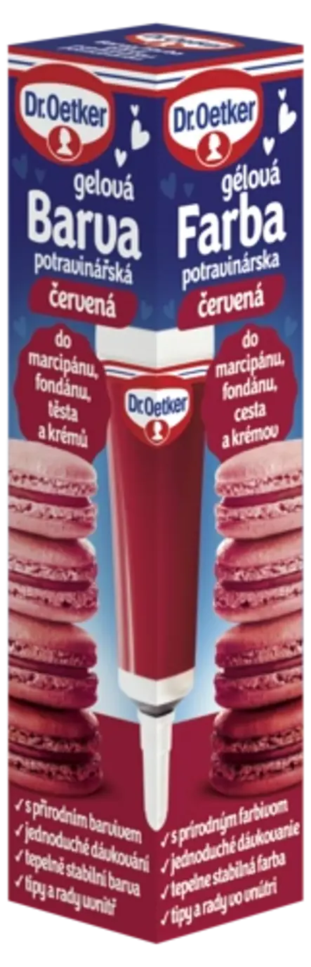 Farba gélová potravinárska červená Dr. Oetker