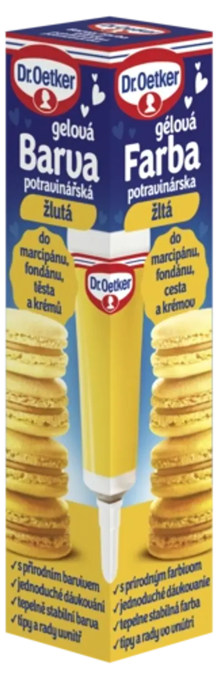 Farba gélová potravinárska žltá Dr. Oetker 
