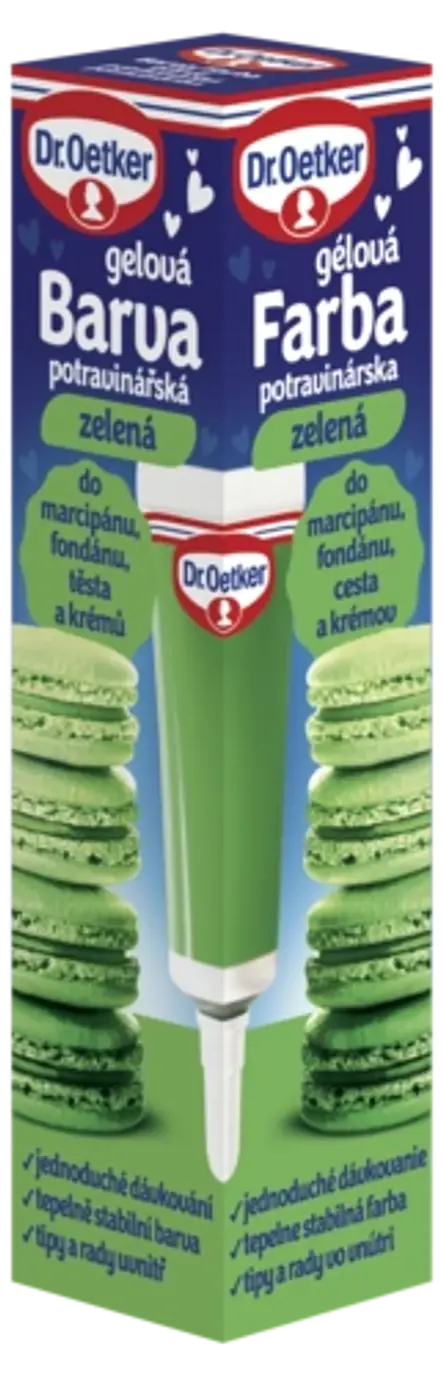 Farba gélová potravinárska zelená Dr. Oetker 