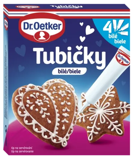 Tubičky biele 4 ks Dr. Oetker