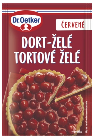 Tortové želé červené Dr. Oetker
