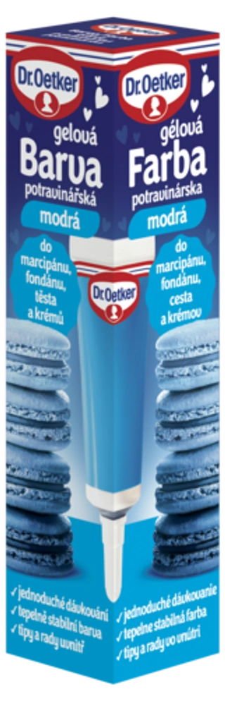Farba gélová potravinárska modrá Dr. Oetker 