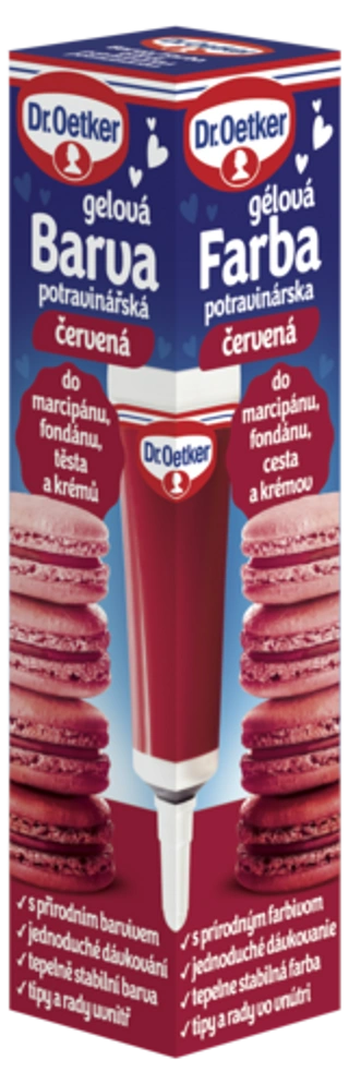 Farba gélová potravinárska červená Dr. Oetker