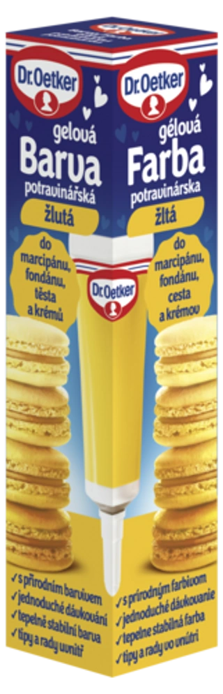 Farba gélová potravinárska žltá Dr. Oetker 