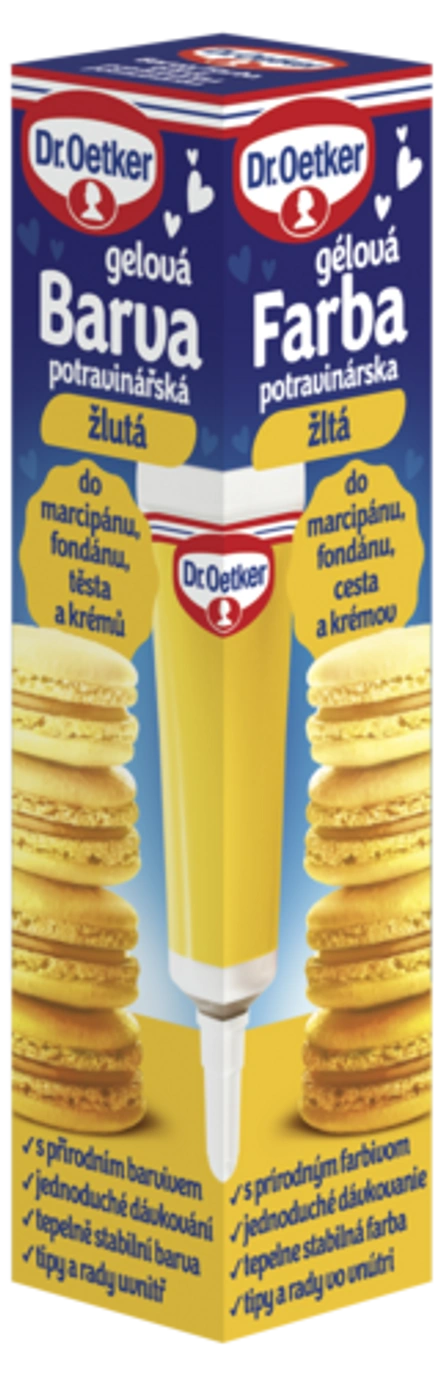 Farba gélová potravinárska žltá Dr. Oetker 