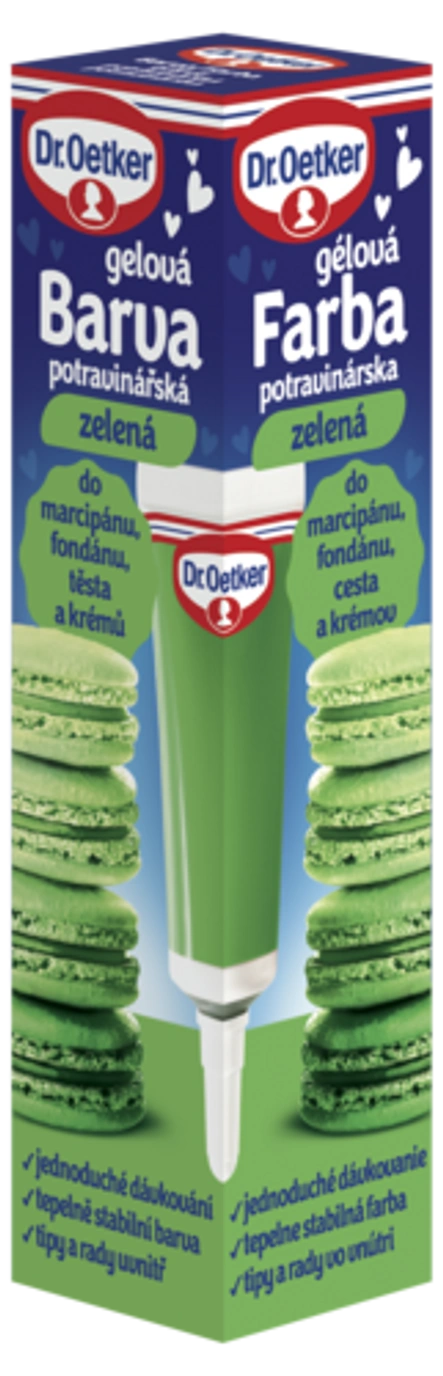 Farba gélová potravinárska zelená Dr. Oetker 