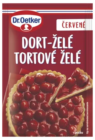 Tortové želé červené Dr. Oetker