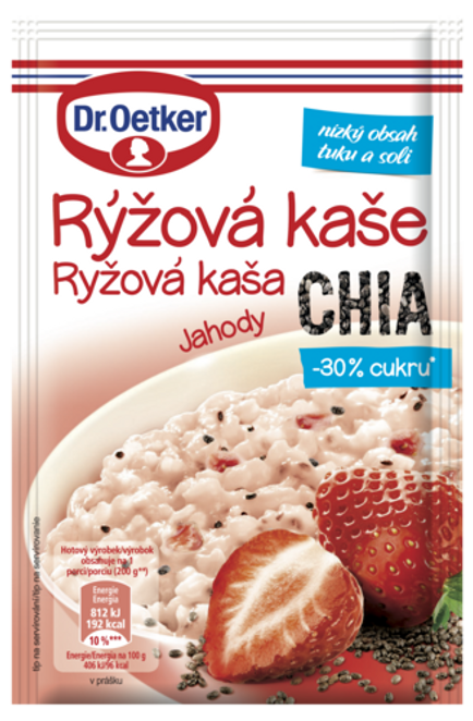 Dr. Oetker Ryžová kaša Jahody, CHIA
