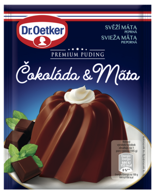 Dr. Oetker Premium Puding Čokoláda & Mäta