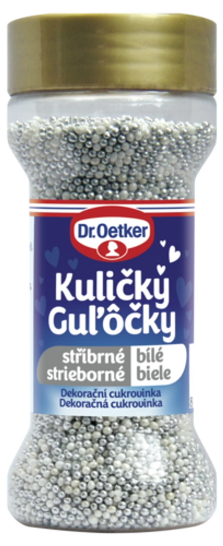 Guľôčky strieborné/biele