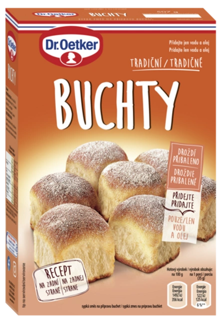 Buchty Dr. Oetker (droždie je súčasťou balenia)