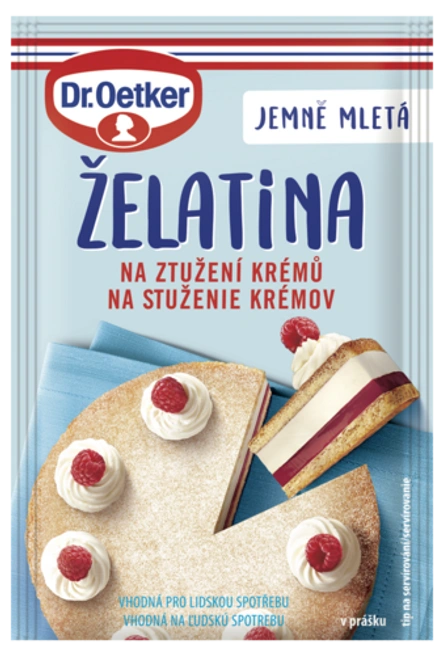Želatína na stuženie krémov Dr. Oetker 