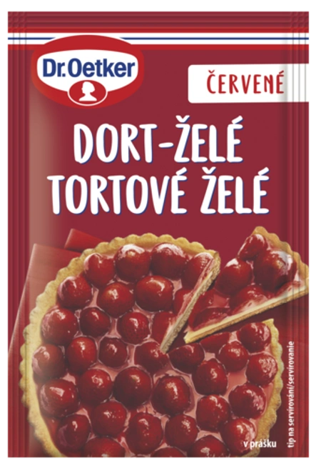 Tortové želé červené Dr. Oetker
