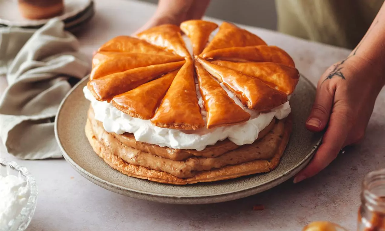Krémešová karamelová torta