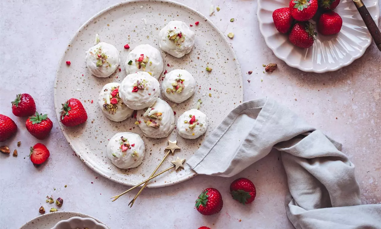 Jahodové mochi koláčiky